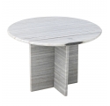 Table basse ronde Rosito en marbre blanc et noir Ø61 cm