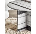 Table basse ronde Rosito en marbre blanc et noir Ø61 cm
