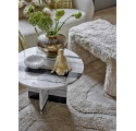 Rosito round white and black marble coffee table Ø61 cm
