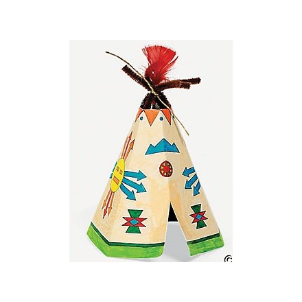 Activités Far West ~Set de 4 tipis d'indien à fabriquer~