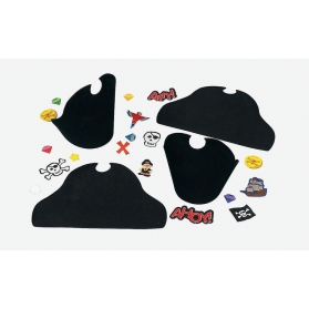 Activités Pirate - Set de 4 chapeaux de Capitaine de Pirate en mousse à décorer