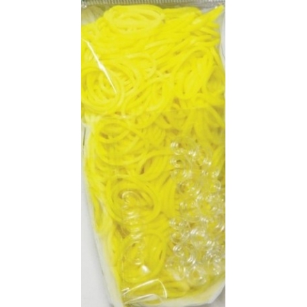 Rainbow Loom ~Pack of 600 black rubber bands and 24 C-clips~