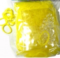 Rainbow Loom ~Pack of 600 black rubber bands and 24 C-clips~