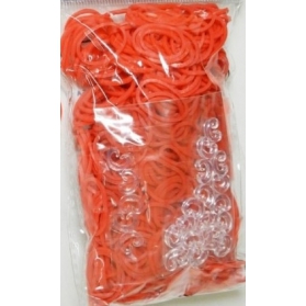 Rainbow Loom ~Recharge 600 élastiques ROUGE avec 24 fermoirs~