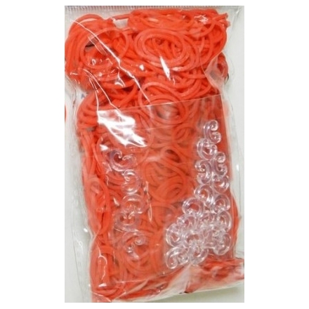 Rainbow Loom ~Recharge 600 élastiques rouges avec 24 fermoirs~