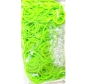 Rainbow Loom ~Pack of 600 Neon Green rubber bands and 24 C-clips~