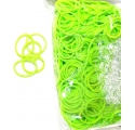 Rainbow Loom ~Recharge 600 élastiques VERT FLUO avec 24 fermoirs~