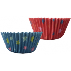 Cupcakes ~Stars Mini Cup Cake Cases - Pack of 50~