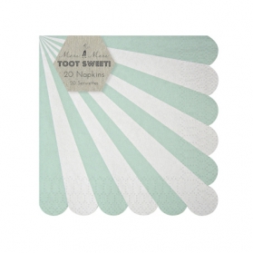 Toot Sweet Aqua Stripe ~Pack of 20 napkins~