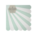 Toot Sweet Aqua Stripe ~Pack of 8 plates~