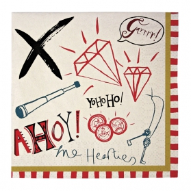 Pirate ~Pack of 16 napkins Crossbones~