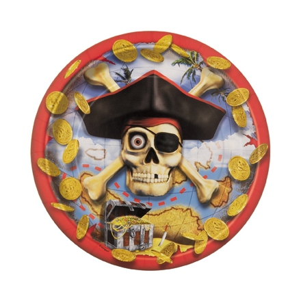 Pirate ~Pack of 12 plates Crossbones~