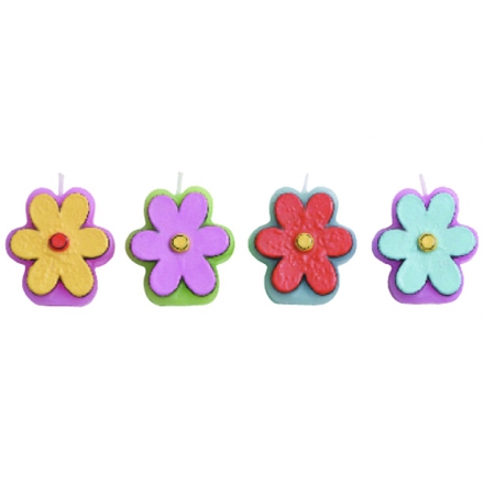 Bougies ~Set de 4 bougies fleurs~