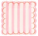 Toot Sweet Aqua Stripe ~Pack of 8 plates~