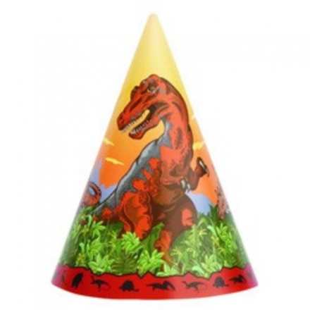Dinosaur ~Party hats - pack of 8~