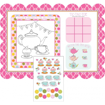 Activités Filles ~Création de 8 sets de table à personnaliser avec des stickers~