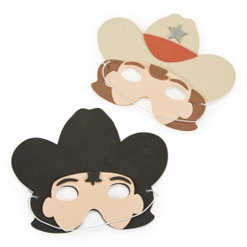 Far West ~Pack of 4 Foam Western Masks~