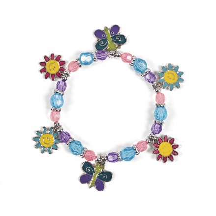Activités Filles ~Création d'un bracelet avec des papillons et des perles~