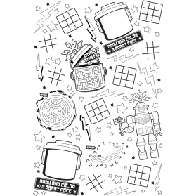 Activités Espace - Nappe de Super Héros à colorier