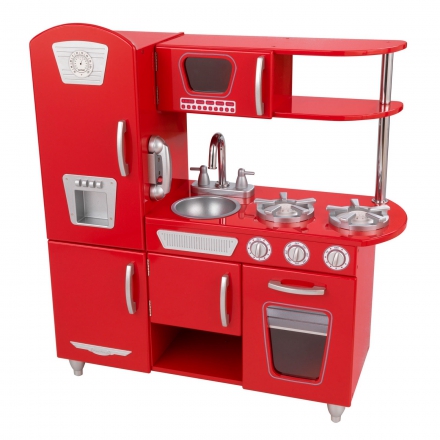 Jouets ~Cuisine pour enfant en bois - Vintage Rouge﻿~