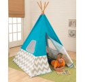 Jouets ~Tente Tipi indien bleu à chevrons gris et blanc - Kidkraft﻿~