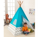 Jouets ~Tente Tipi indien bleu à chevrons gris et blanc - Kidkraft﻿~