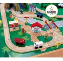 Jouets en bois ~Circuit de train sur table en bois avec Aéroport - KIDKRAFT﻿~