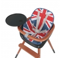 Seat Cushion for High Chair OVO - City Grey with Leatherette