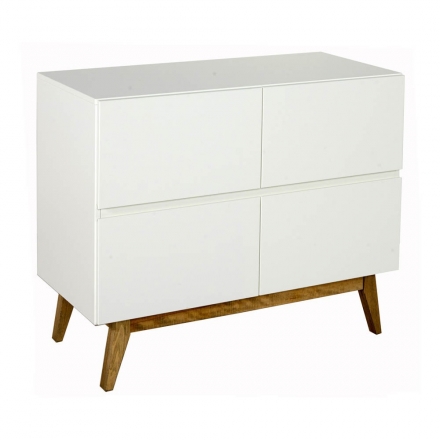 Commode 4 tiroirs Trendy Blanc