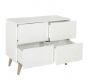 Commode 4 tiroirs Trendy Blanc