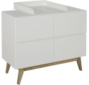 Commode 4 tiroirs Trendy Blanc