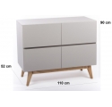 Commode 4 tiroirs Trendy Blanc