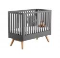 Lit bébé Nature Gris - 70 x 140 cm