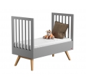 Lit bébé Nature Gris - 70 x 140 cm