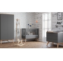 Lit bébé Nature Gris - 70 x 140 cm