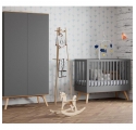 Lit bébé Nature Gris - 70 x 140 cm