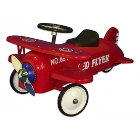 Porteur Avion biplan en métal rouge