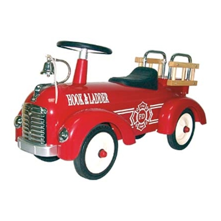 Voiture porteur Camion de pompiers rouge