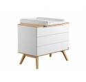 Commode Nature Blanc avec plan à langer amovible