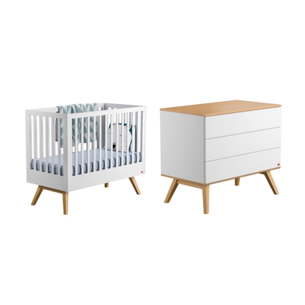 Commode Nature Blanc avec plan à langer amovible