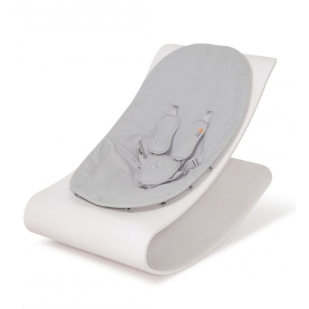Coco stylewood lounger White - Frost Grey Cushion