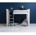 Lit mezzanine KETARA 80 x 160 cm - Blanc