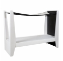 Lit mezzanine KETARA 80 x 200 cm - Blanc/Noir
