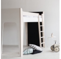 Lit mezzanine KETARA 80 x 200 cm - Blanc/Noir