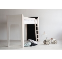 Lit mezzanine KETARA 80 x 200 cm - Blanc/Noir