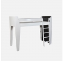 Lit mezzanine KETARA 80 x 200 cm - Blanc/Noir