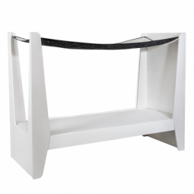 Lit Cabane Baldaquin KETARA 80 x 200 cm - Blanc