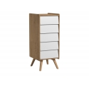 Chiffonnier Vintage Blanc / Naturel