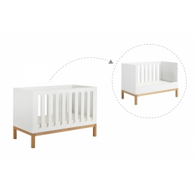 Lit bébé évolutif Indigo Blanc - 70 x 140 cm