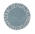 Tapis rond ABC - Bleu gris